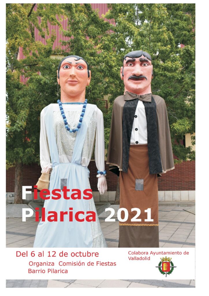 cartel d elas fiestas de la pilarica en Valladolid 2021