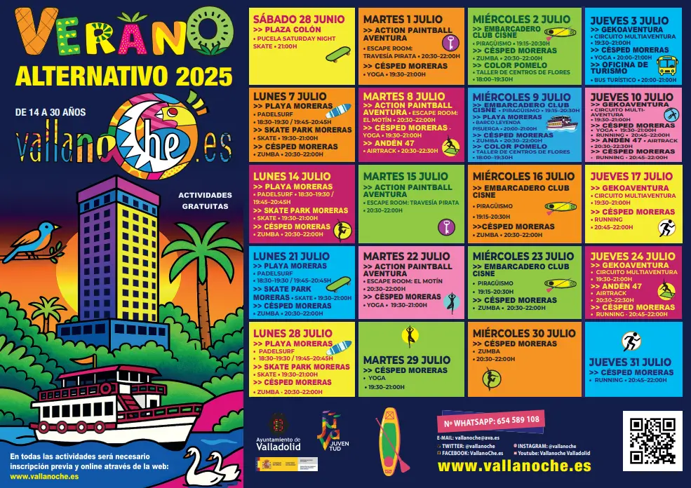 programa vallatarde y vallanoche valladolid verano 2025