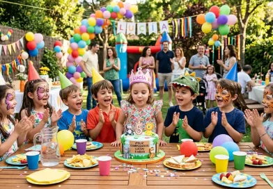 fiesta infantil con juegos tradicionales